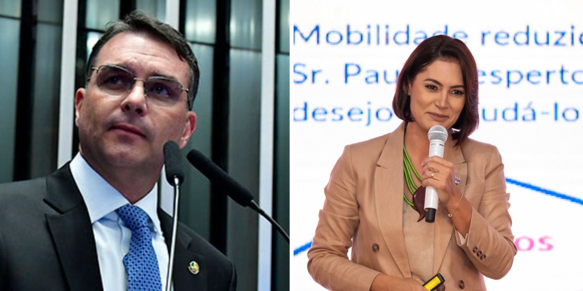Flávio Bolsonaro responde indireta de Michelle Bolsonaro: "Completamente desinformada"