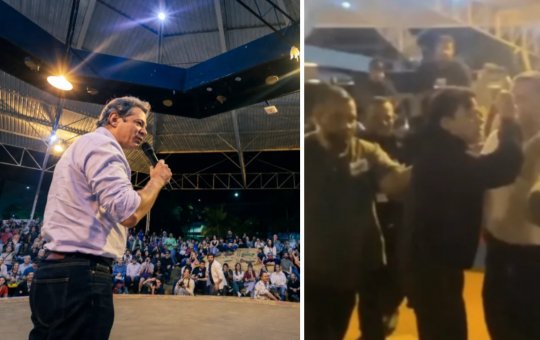 Aula de Haddad é interrompida por confusão e briga com integrantes do MBL