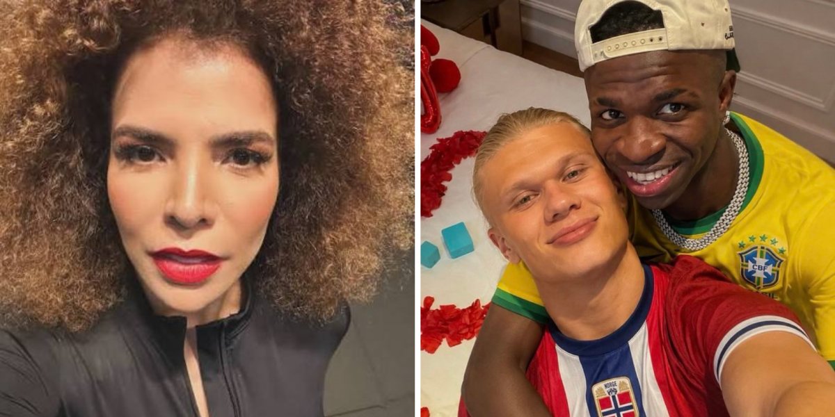 A cantora Vanessa da Mata repudiou memes feitos com os jogadores Vini Jr. e Erling Haaland; "Perversos"