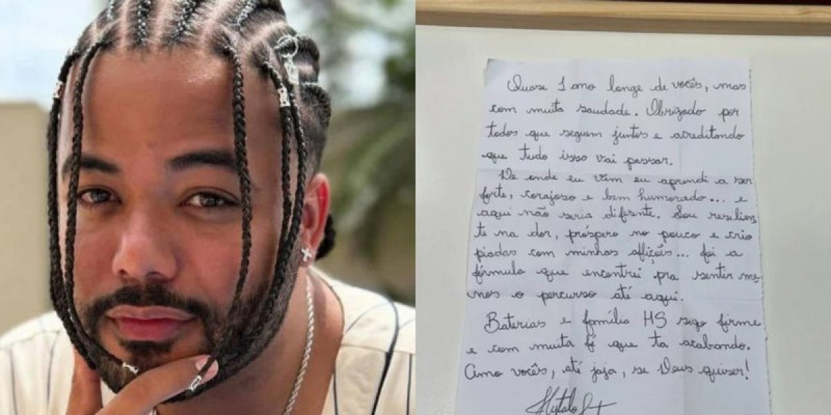 Hytalo Santos escreve carta na prisão e desabafa: “Tudo vai passar”