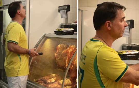 Flávio Bolsonaro faz ‘desafio’ em mercado com R$ 100 e critica Lula após compras para churrasco