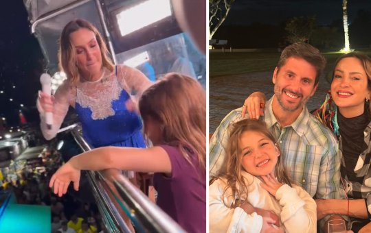 Filha de Claudia Leitte encanta ao subir no palco e cantar com a mãe na Bahia