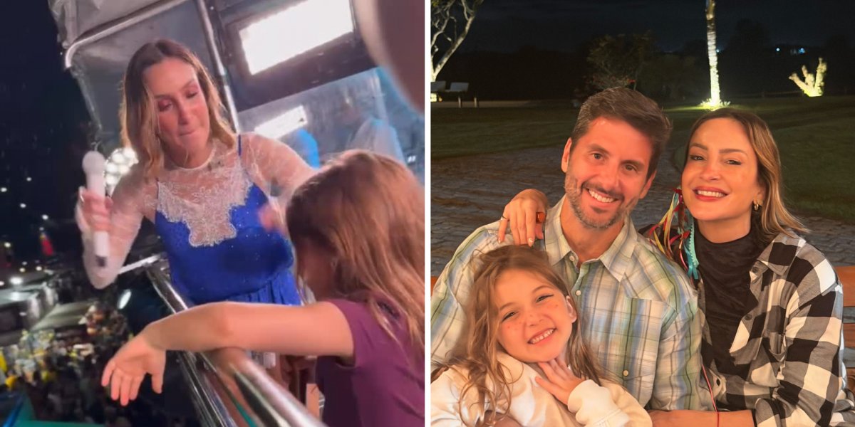 Filha de Claudia Leitte encanta ao subir no palco e cantar com a mãe na Bahia
