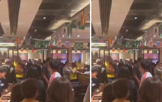 Briga durante jogo do Brasil termina com arma sacada em shopping de SP