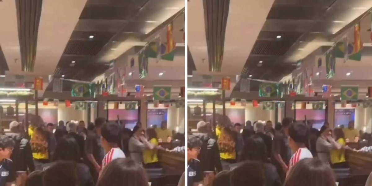 Briga durante jogo do Brasil termina com arma sacada em shopping de SP