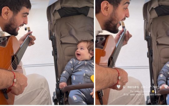 Nattanzinho faz serenata para Zuza e derrete o coração da web nos 6 meses da filha