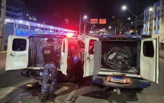 Três homens são presos suspeitos de furtar fios de cobre durante ação em Salvador