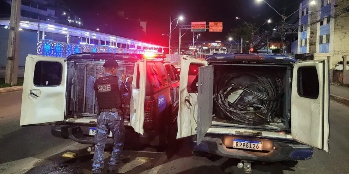 Três homens são presos suspeitos de furtar fios de cobre durante ação em Salvador