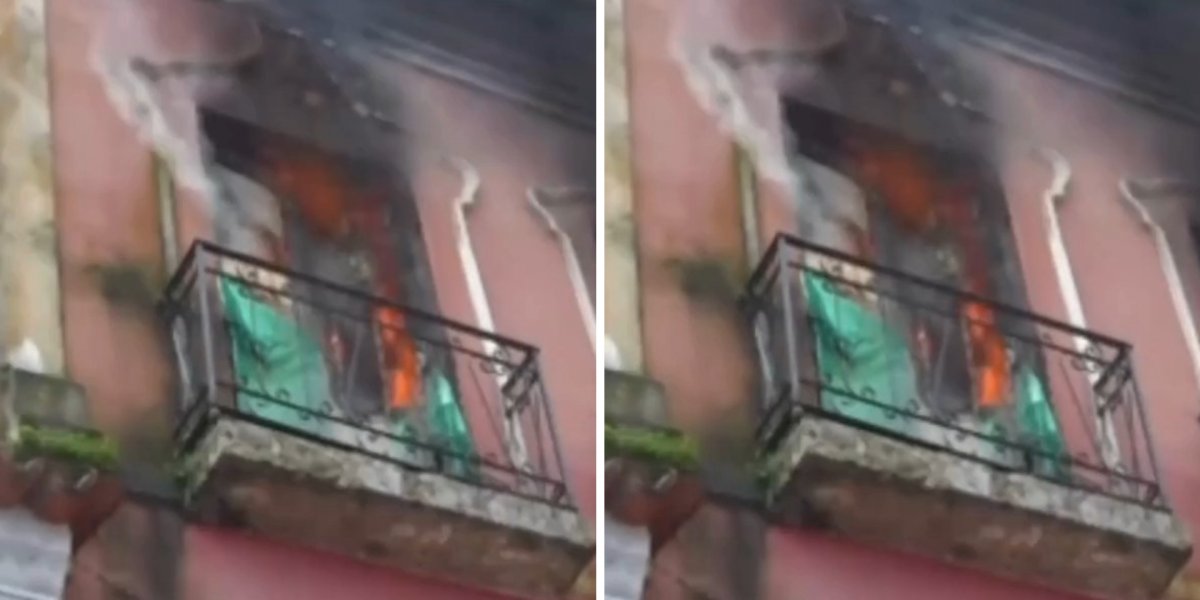 Incêndio atinge casarão no Centro Histórico de Salvador e mobiliza bombeiros