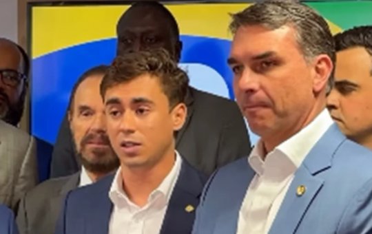 Nikolas Ferreira reforça apoio a Flávio Bolsonaro após divulgação de carta de Jair Bolsonaro