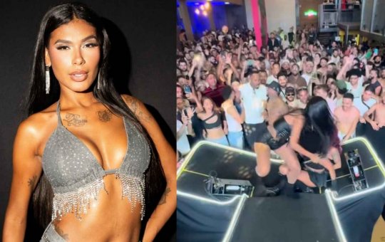 Estrutura do palco desaba durante apresentação de Pocah e bailarinas caem