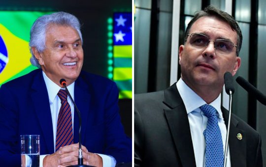 'Explora a figura do pai', diz Ronaldo Caiado sobre Flávio Bolsonaro