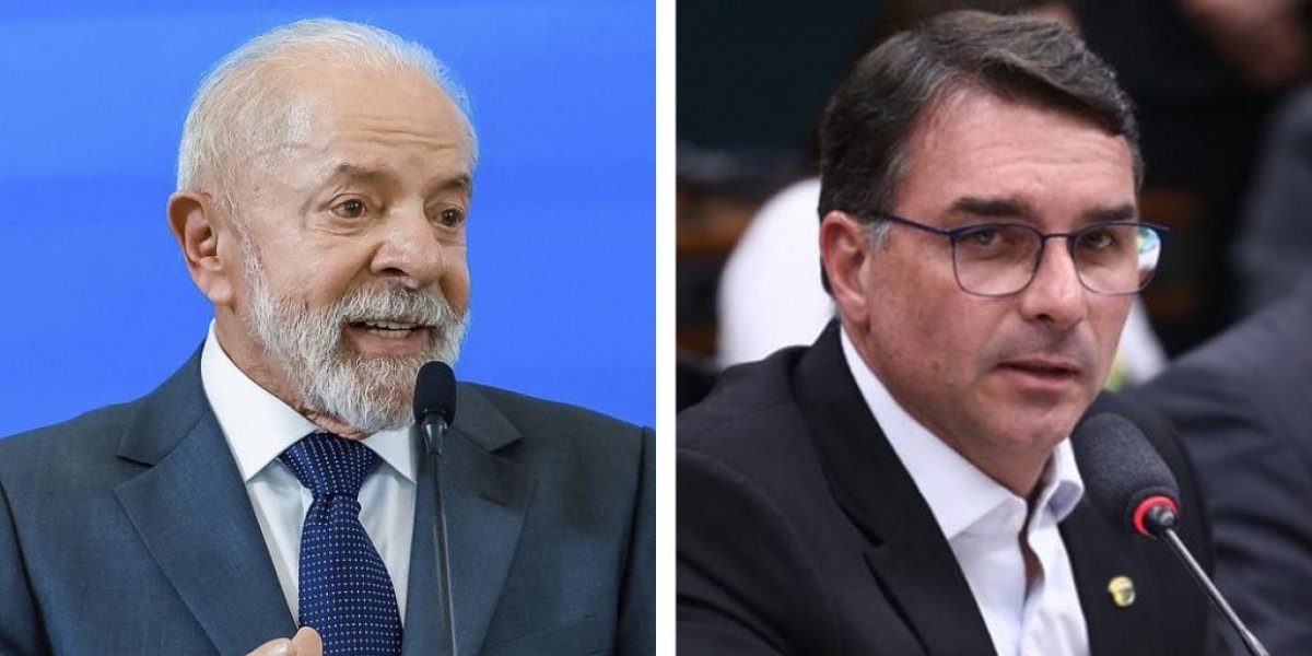 Pesquisa de instituto ligado a Donald Trump mostra Lula e Flávio Bolsonaro empatados