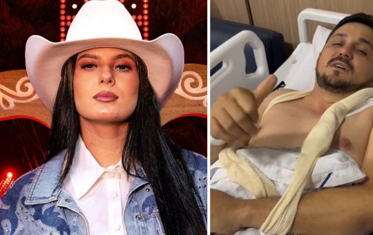 Primo de Ana Castela é derrubado por touro em rodeio e passa por cirurgia após fratura