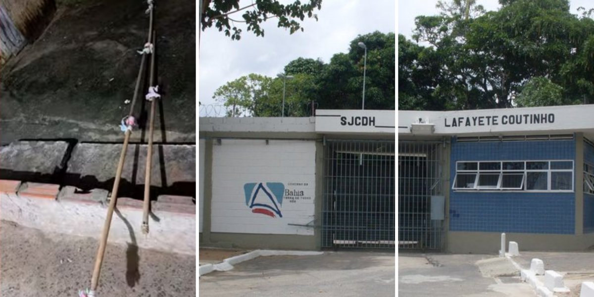 Detentos são flagrados tentando "pescar" drogas e celulares em presídio de Salvador