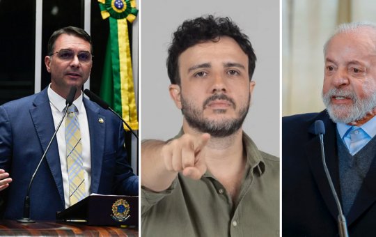 Renan Santos chama Flávio de “puxa-saco” de Trump e diz que Lula “comemora” tarifaço dos EUA
