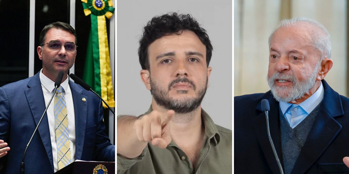 Renan Santos chama Flávio de “puxa-saco” de Trump e diz que Lula “comemora” tarifaço dos EUA