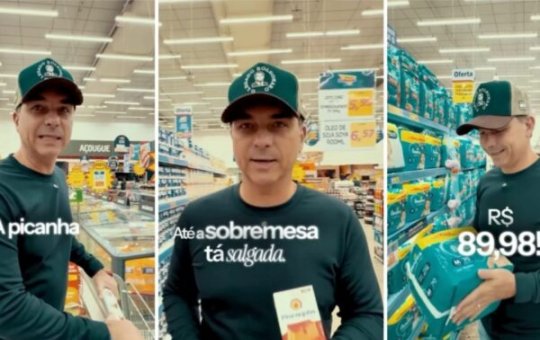 Flávio Bolsonaro vai ao supermercado, compara preços e critica custo de vida no governo Lula