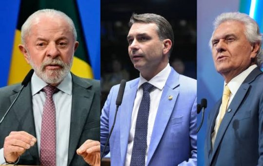 Nova pesquisa mostra Lula tecnicamente empatado com Flávio Bolsonaro e Caiado no segundo turno