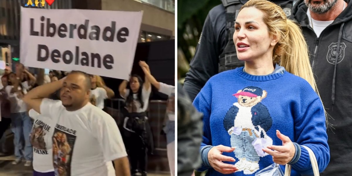 Fãs de Deolane Bezerra fazem manifestação na Avenida Paulista e pedem liberdade da influenciadora