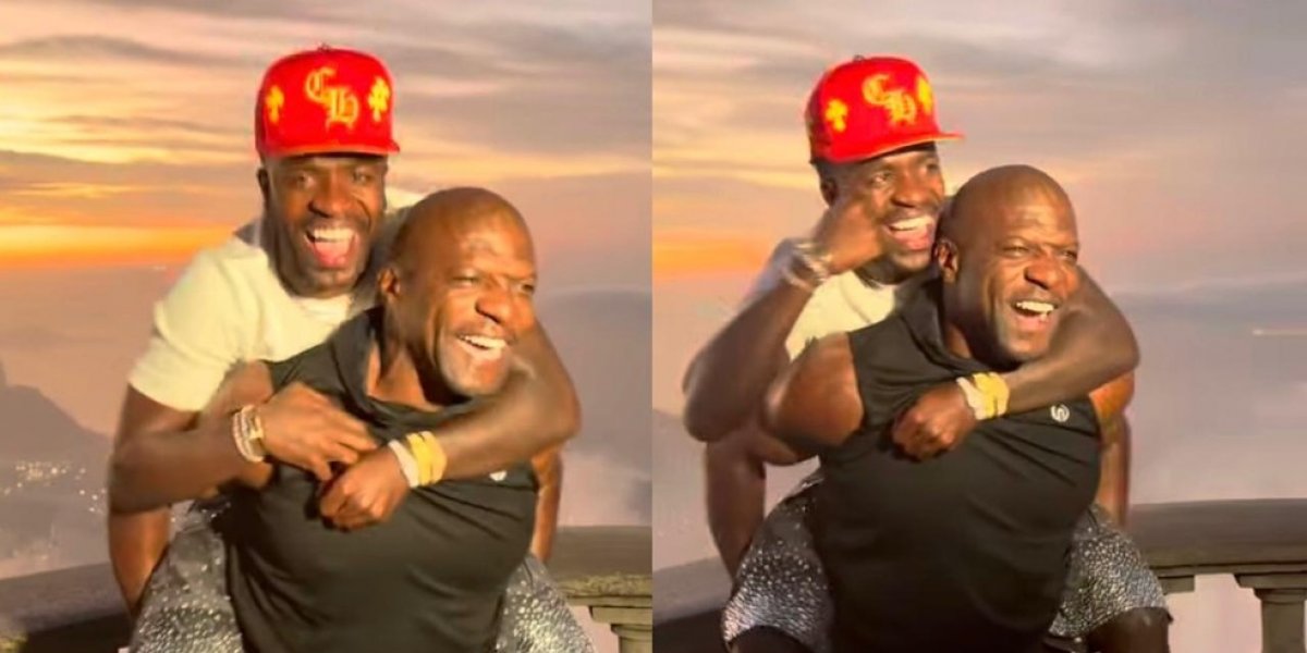 Vini Jr. encontra Terry Crews no Cristo Redentor após meme viral e ator celebra: “Amizade para sempre”