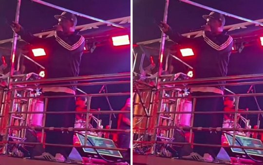 Márcio Victor se irrita em show após homem jogar gelo no trio: 'Mete no seu c*'