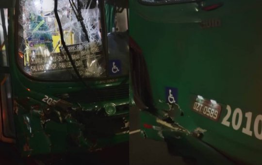 Colisão entre ônibus que transportavam rodoviários deixa 11 feridos em Salvador