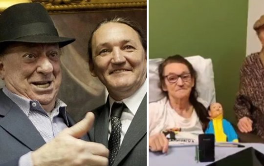Marquito se emociona ao receber visita de Raul Gil em clínica de reabilitação