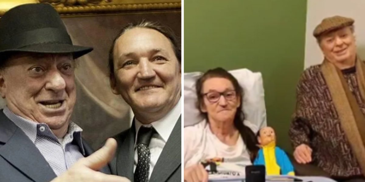 Marquito se emociona ao receber visita de Raul Gil em clínica de reabilitação