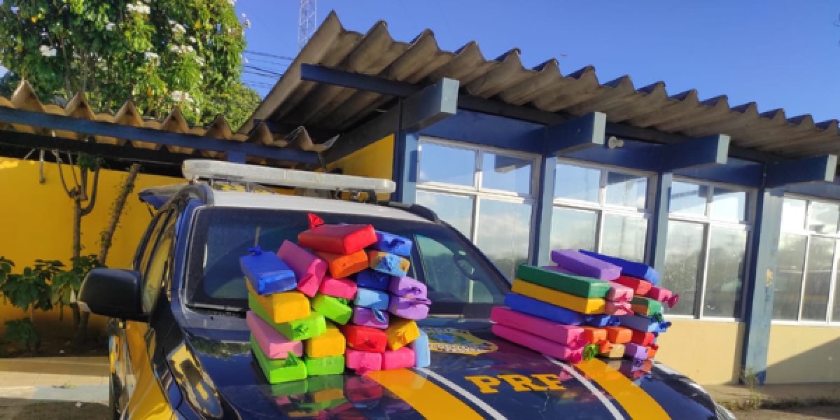 PRF apreende quase 48 kg de maconha em ônibus de turismo durante fiscalização em Feira de Santana
