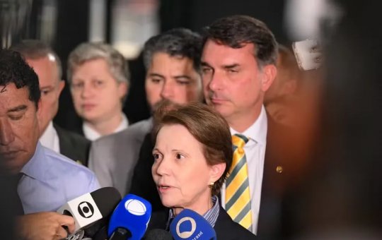 Tereza Cristina admite possibilidade de compor chapa como vice de Flávio Bolsonaro
