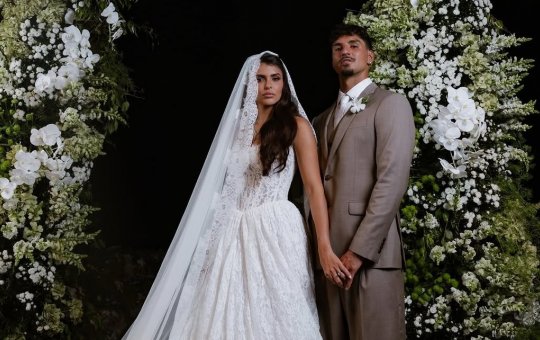 Gabriel Medina anuncia gravidez da esposa Isabella Arantes no altar e surpreende convidados