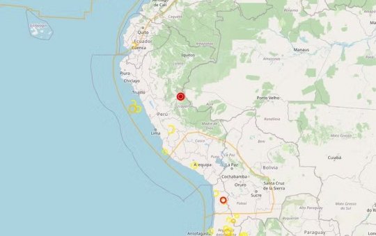 Terremoto de magnitude 5,6 atinge região próxima à fronteira entre Peru e Brasil