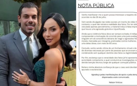 Namorado de Aline Mineiro se pronuncia após vídeo de agressão em jovem: "Fora de contexto"