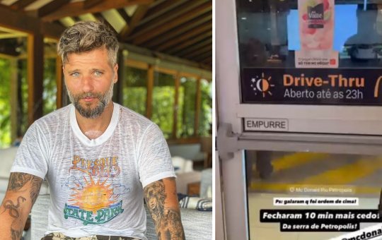 Bruno Gagliasso é alvo críticas após reclamar de lanchonete fechada: "Fecharam 10 minutos mais cedo"