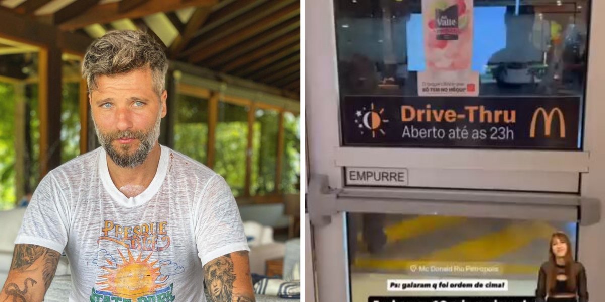 Bruno Gagliasso é alvo críticas após reclamar de lanchonete fechada: "Fecharam 10 minutos mais cedo"