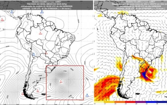 Ciclone-bomba atinge o Sul e avança pelo país com ventos de até 132 km/h