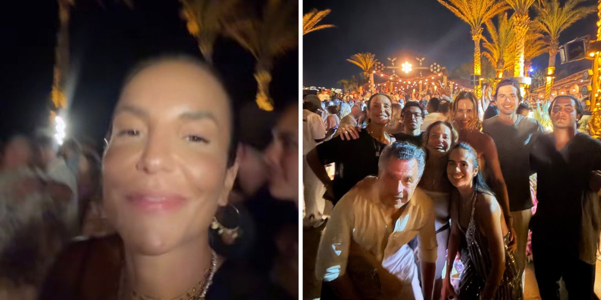 Ivete Sangalo curte noite de festa em Mykonos ao lado da família durante férias na Grécia