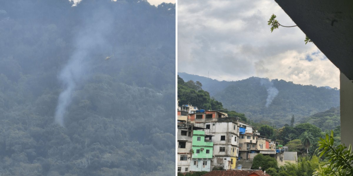 Helicóptero cai em área de mata no Rio e deixa mortos; vítimas ficaram carbonizadas