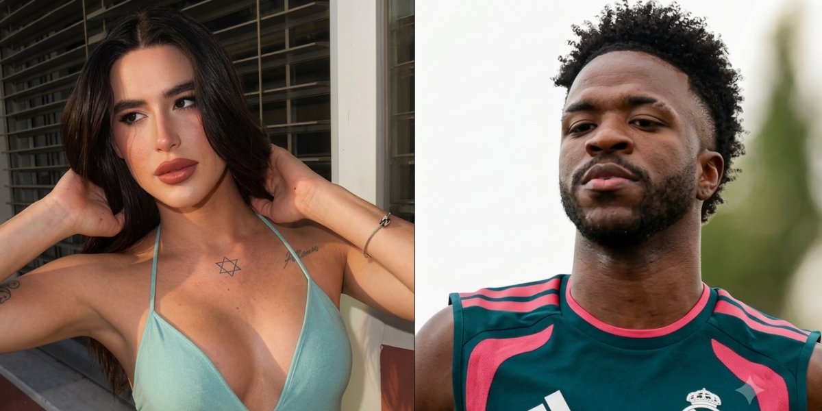 Atriz expõe suposta reação de Vini Jr. a foto de biquíni e critica atitude do jogador