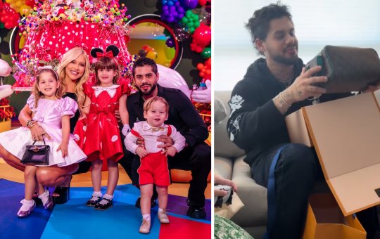 Virginia leva filhos para celebrar Dia dos Pais com Zé Felipe e entrega presentes de luxo