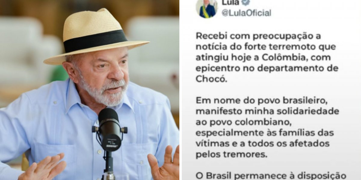 Após terremoto de 7,4, Lula coloca Brasil à disposição da Colômbia