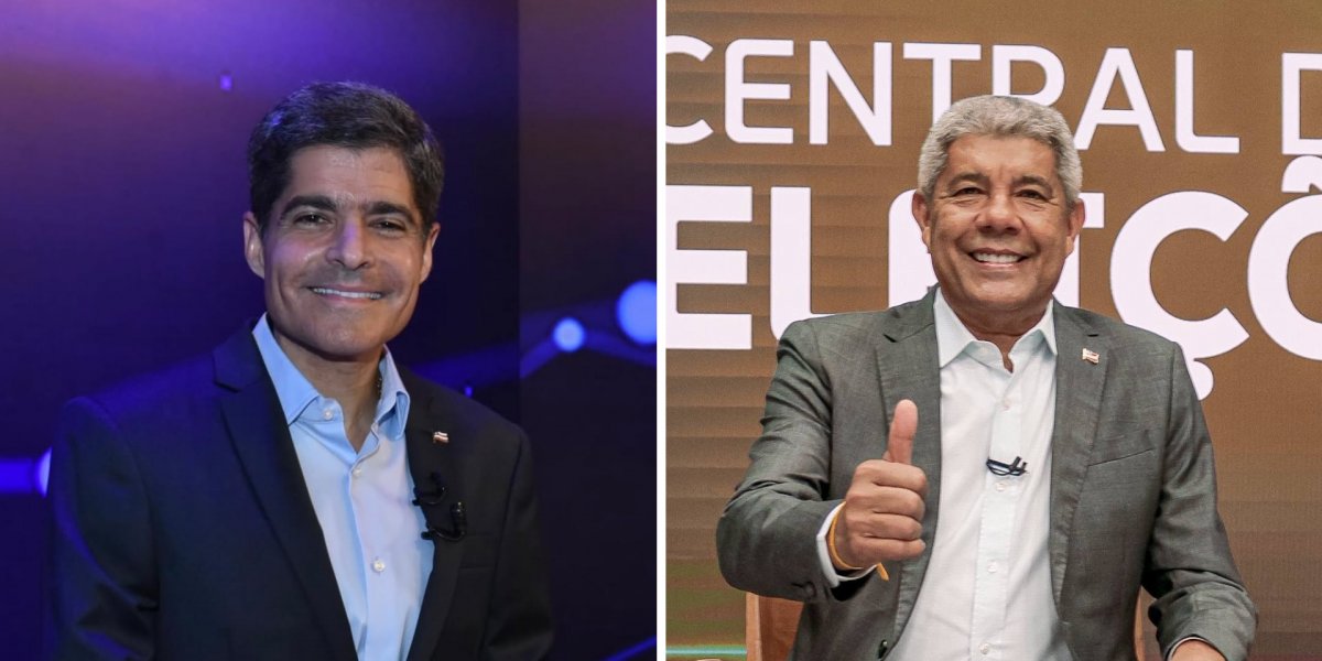 Pesquisa aponta empate técnico entre ACM Neto e Jerônimo Rodrigues nos dois turnos na Bahia