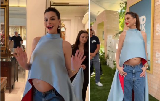 Anne Hathaway se pronuncia sobre rumores de usar "barriga falsa"