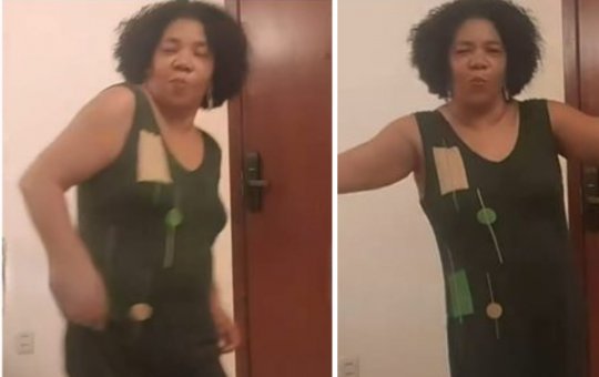Mãe de Davi Brito viraliza ao dançar música gospel em ritmo de reggae