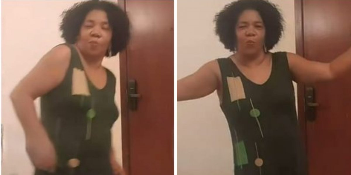 Mãe de Davi Brito viraliza ao dançar música gospel em ritmo de reggae