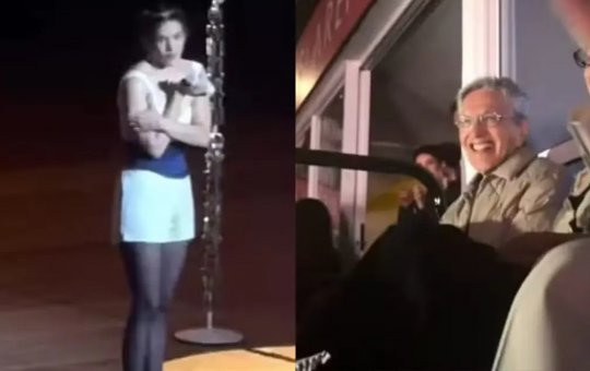 Rosalía homenageia Caetano Veloso durante show no Rio de Janeiro