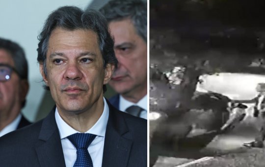 Câmera registra viatura da PM perto da casa de Haddad após relato de abordagem