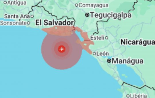 Terremoto de magnitude 5,5 atinge área costeira de El Salvador