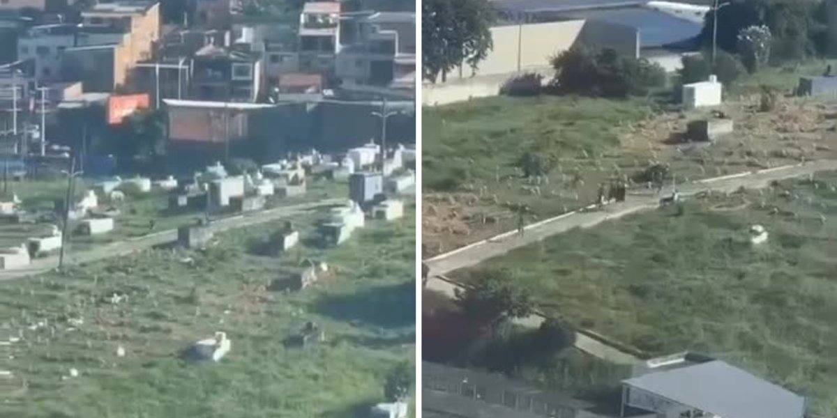Suspeitos trocam tiros com a PM e morrem após confronto em cemitério de Salvador